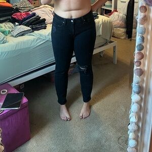 High rise straight jeans